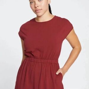 Universal Standard’s Afternoon Tea Dress in brick red (sz M)